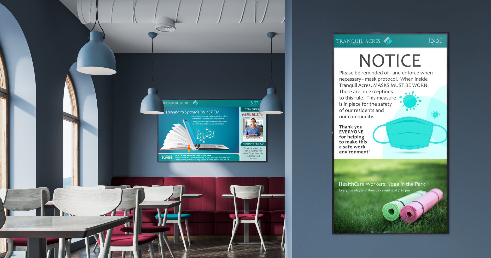 Digital Signage - Staff Information Boards